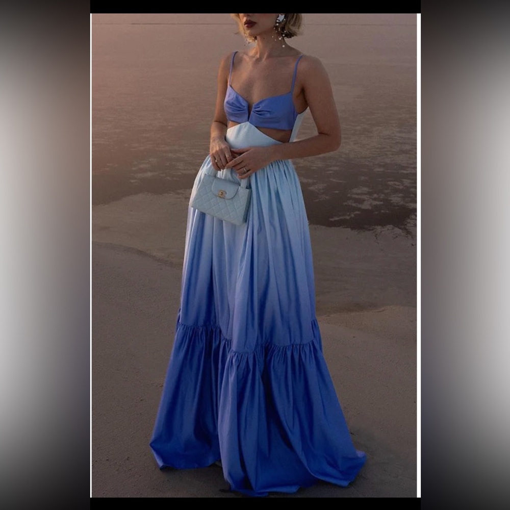 Commense Blue Ombré Maxi Dress